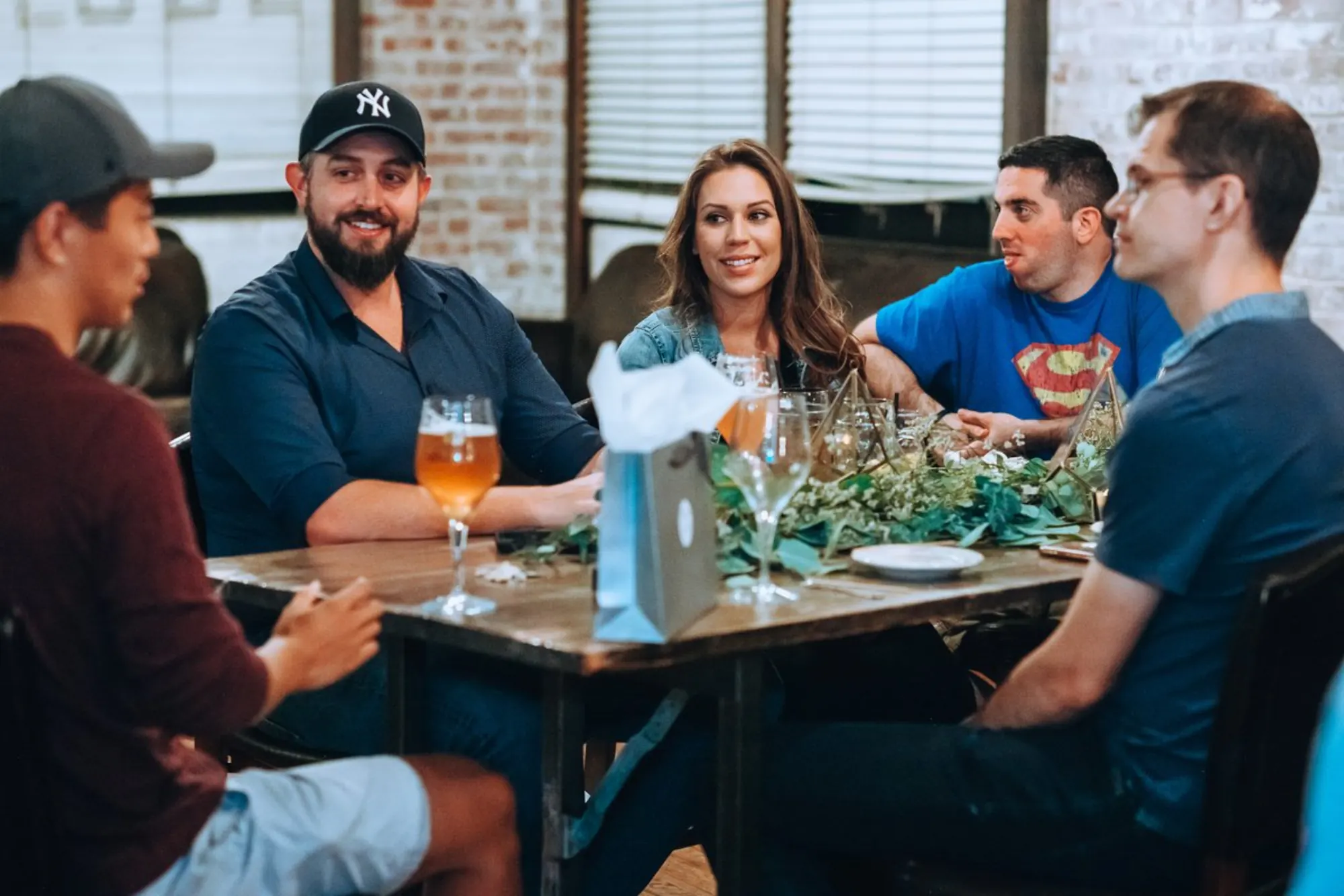 A Dinner Group around a dinner table